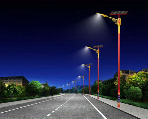 青湖路街道民族特色路灯